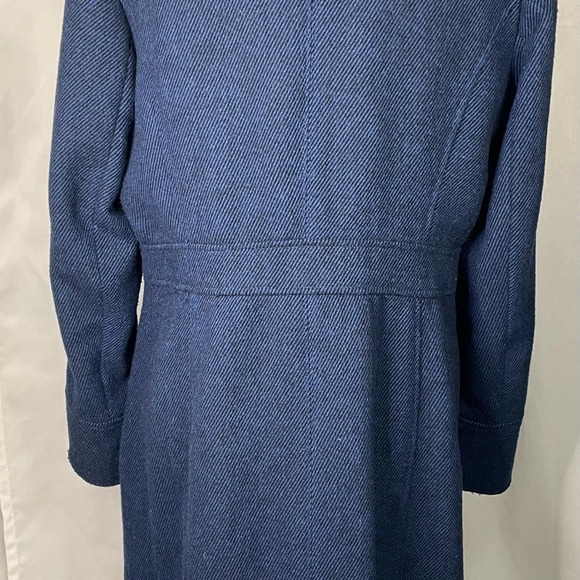 Banana Republic Blue Trench Coat with removable faux fur collar - Picture 3 of 7